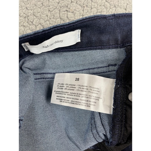 Sam Edelman Jeans Womens 28 Dark Wash Blue High Rise Skinny Studded Ankle Denim - Picture 10 of 15